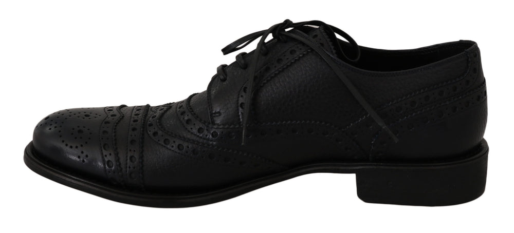 Dolce & Gabbana Leather Wingtip Derby in Dark Blue