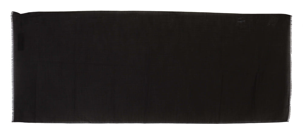 Dark Gray Virgin Wool Striped Pattern Wrap Scarf mens luxury fashion - Mens Edit