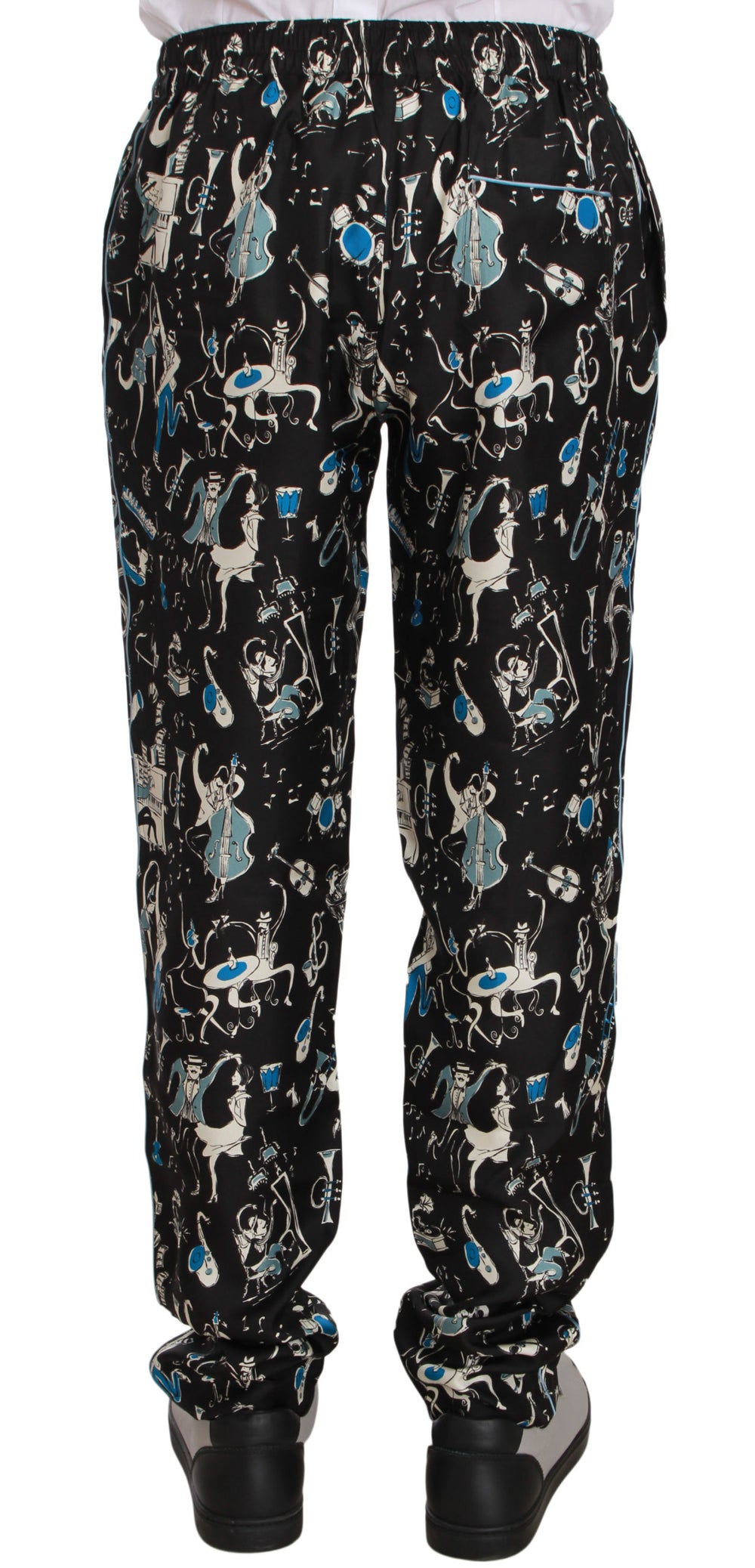 Black Musical Instrument Sleepwear Pants mens luxury fashion - Mens Edit