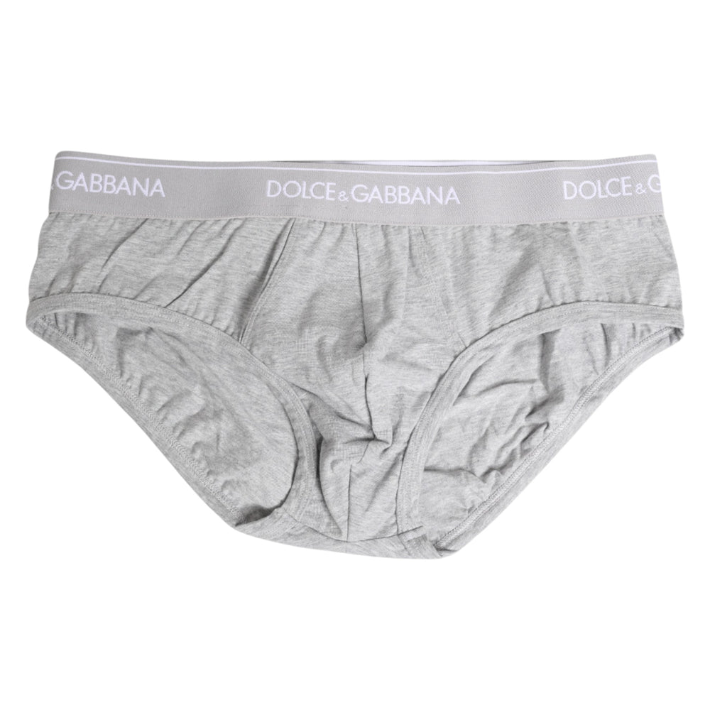 Dolce & Gabbana Cotton Stretch Brief in Grey