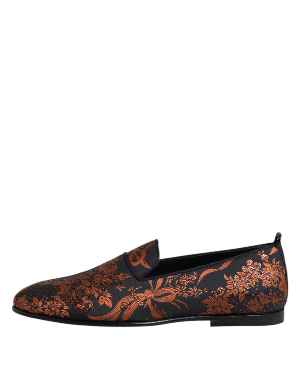 Dolce & Gabbana Floral Jacquard Slip-On Loafers in Black