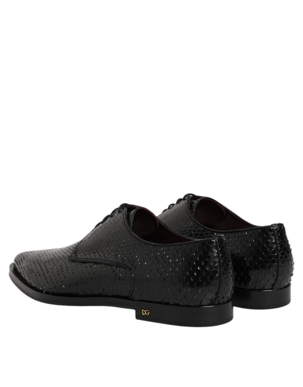 Dolce & Gabbana Python Leather Derby Shoes in Black