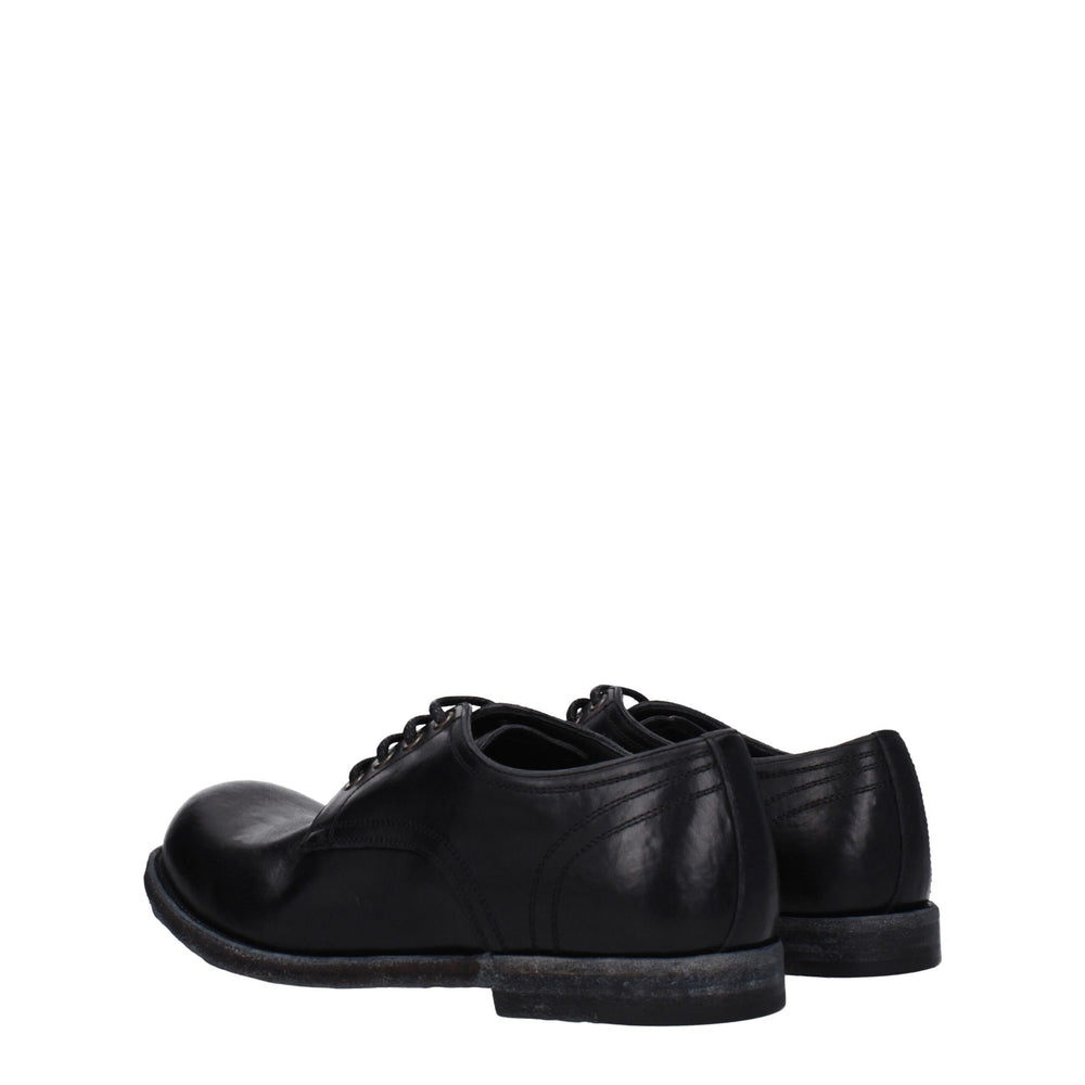 Dolce & Gabbana Leather Oxford Shoes in Black