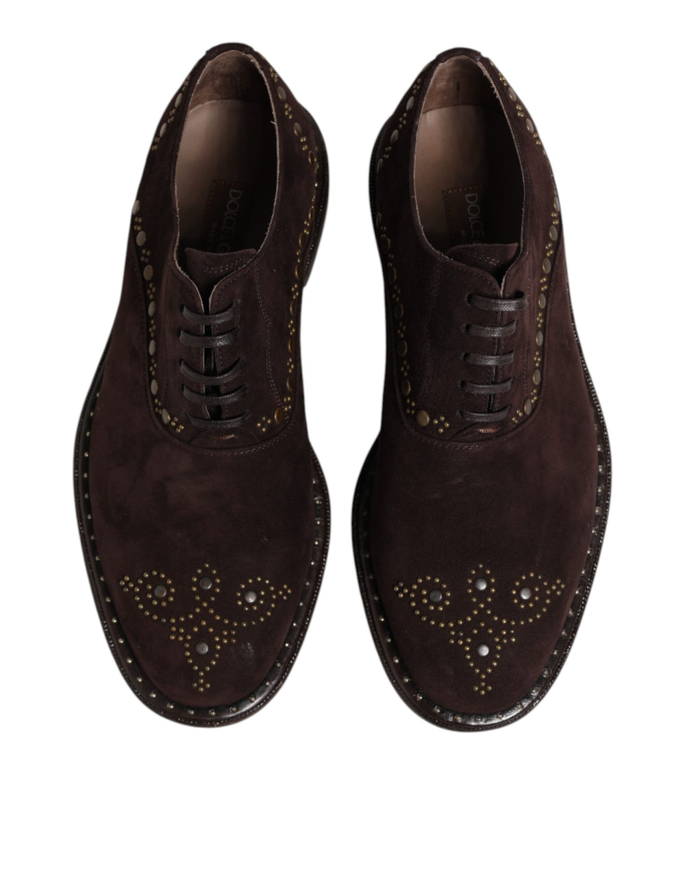 Dolce & Gabbana Suede Lace-Up Oxford Shoes in Brown