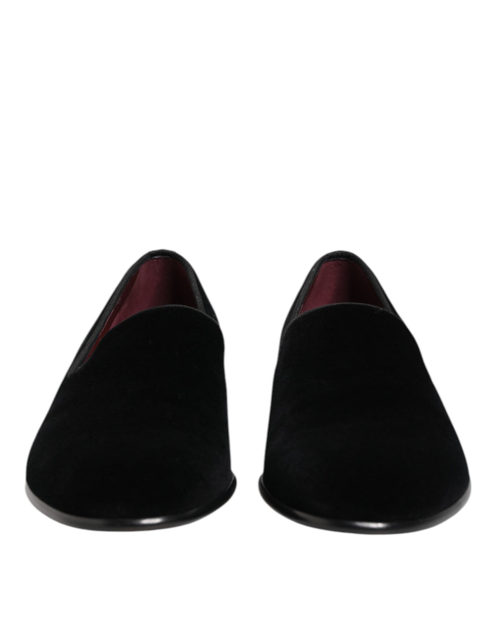 Dolce & Gabbana Velvet Slip-On Loafers in Black