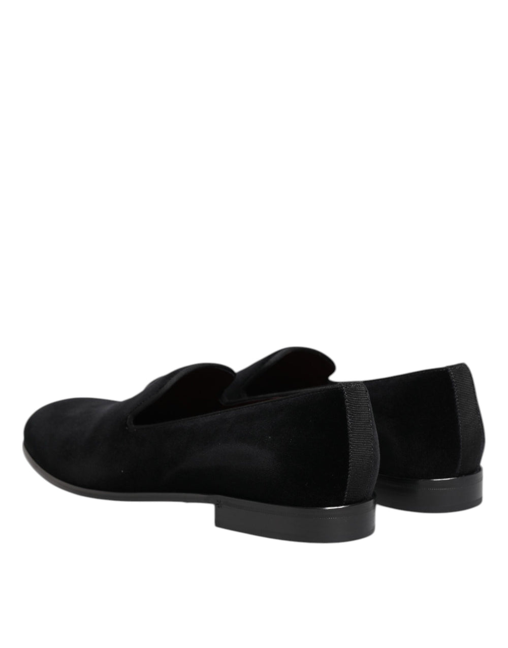 Dolce & Gabbana Velvet Slip-On Loafers in Black