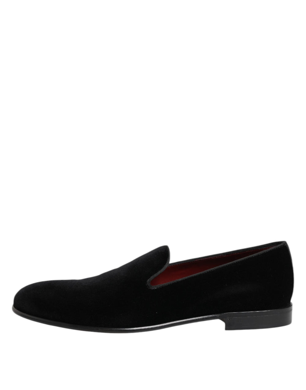 Dolce & Gabbana Velvet Slip-On Loafers in Black