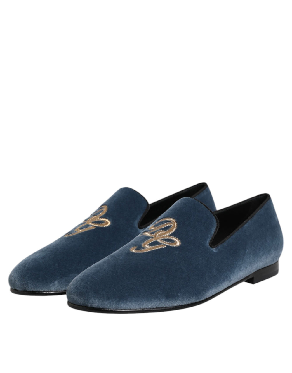 Dolce & Gabbana Velvet Loafers in Blue