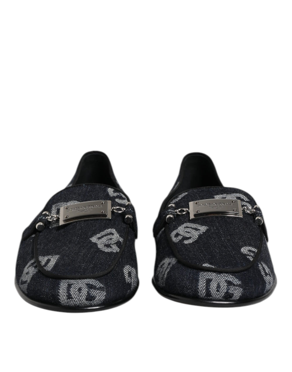 Blue Logo Cotton Loafers Formal Dress Shoes mens luxury fashion - Mens Edit
