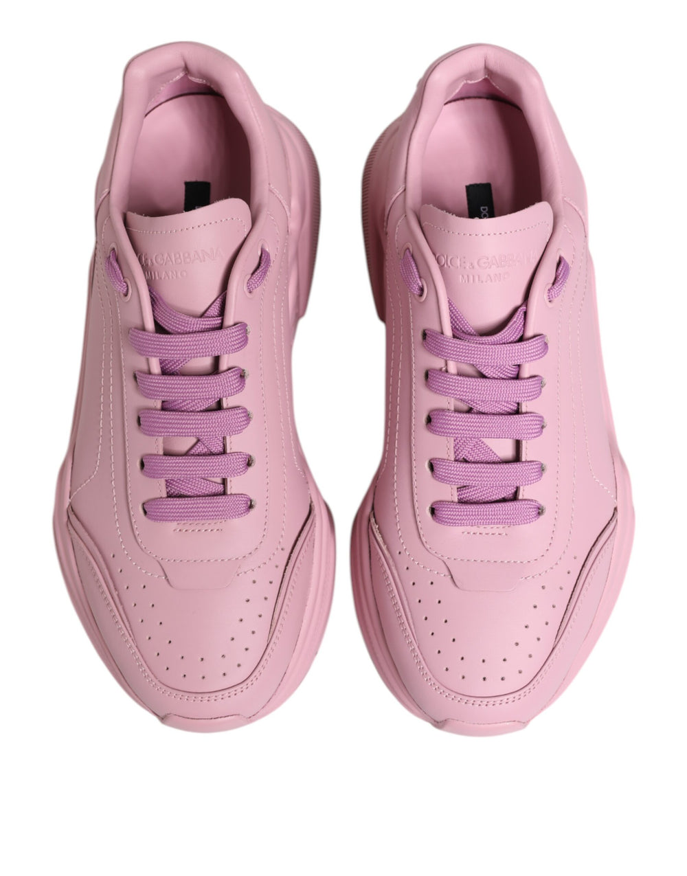 Dolce & Gabbana Calfskin Leather Daymaster Low Top Sneakers in Pink