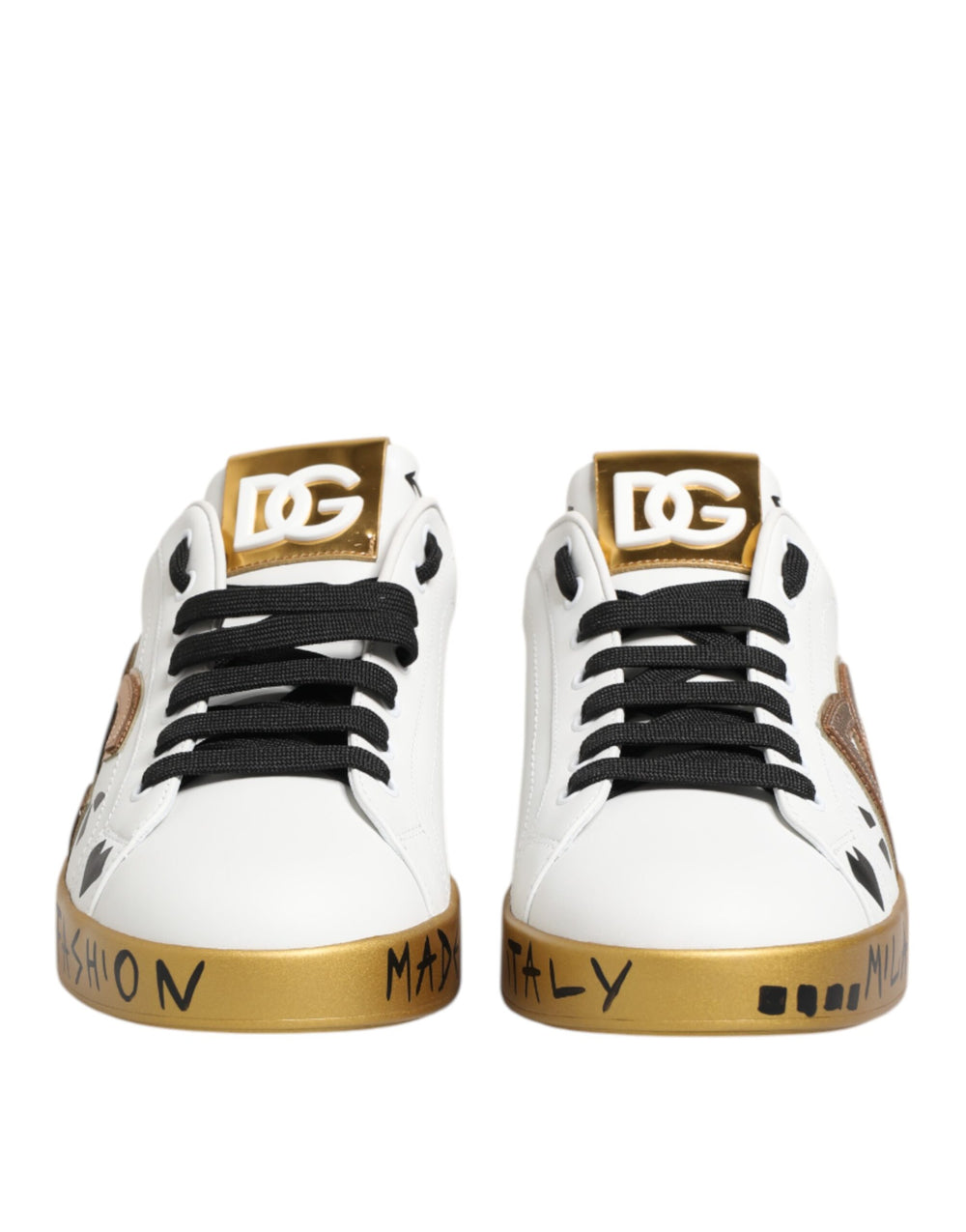 White Gold Crystal Portofino Sneakers Shoes mens luxury fashion - Mens Edit