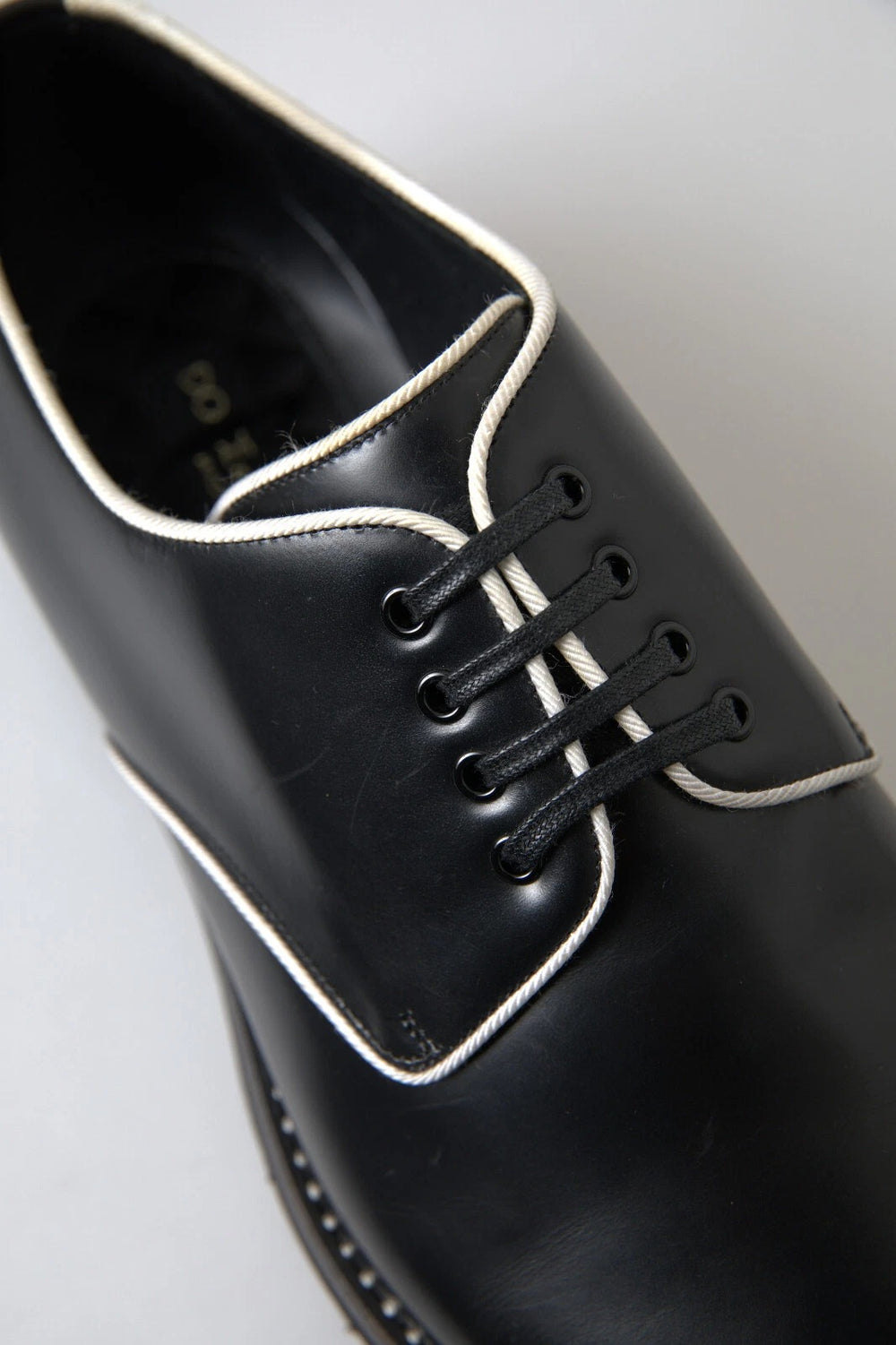 Dolce & Gabbana Leather Formal Dress Shoes in Black and White
