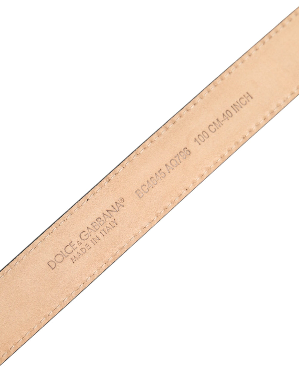 Dolce & Gabbana Leather Belt in Silver Tone