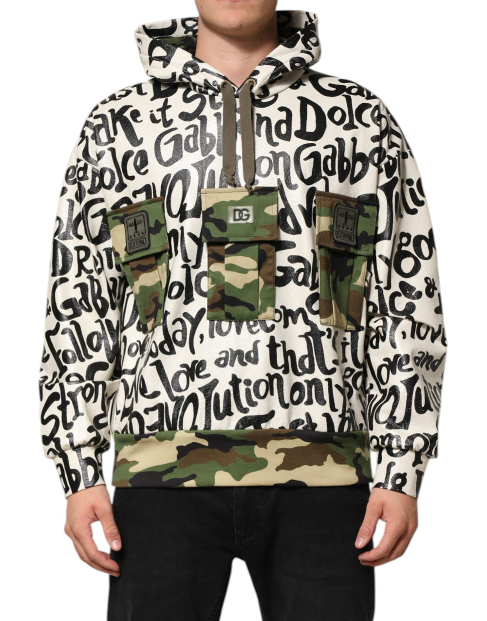 Multicolor Hooded DGMania Sweatshirt Sweater mens luxury fashion - Mens Edit