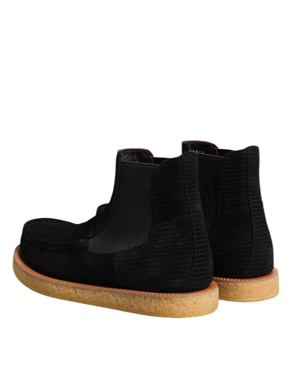 Dolce & Gabbana Suede Slip-On Ankle Boots in Black