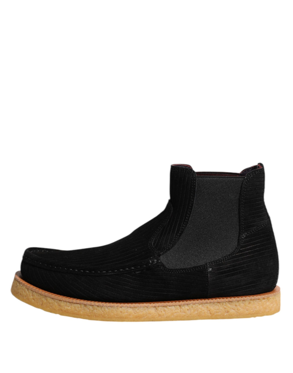 Dolce & Gabbana Suede Slip-On Ankle Boots in Black