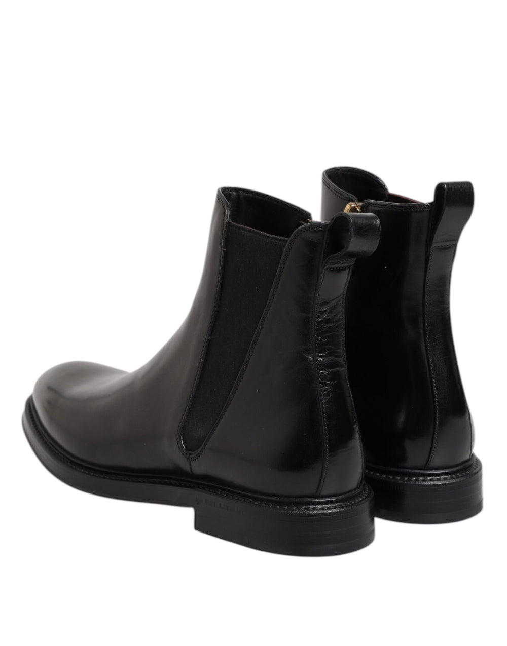 Dolce & Gabbana Leather Chelsea Boots in Black