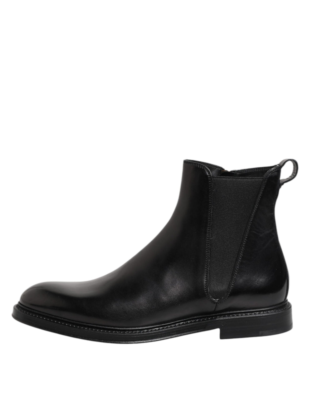 Dolce & Gabbana Leather Chelsea Boots in Black