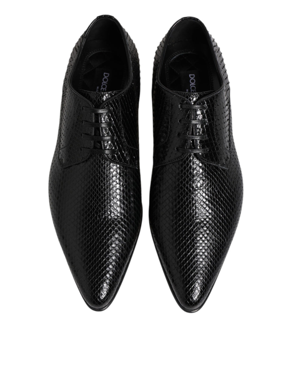 Dolce & Gabbana Python Leather Derby Shoes in Black