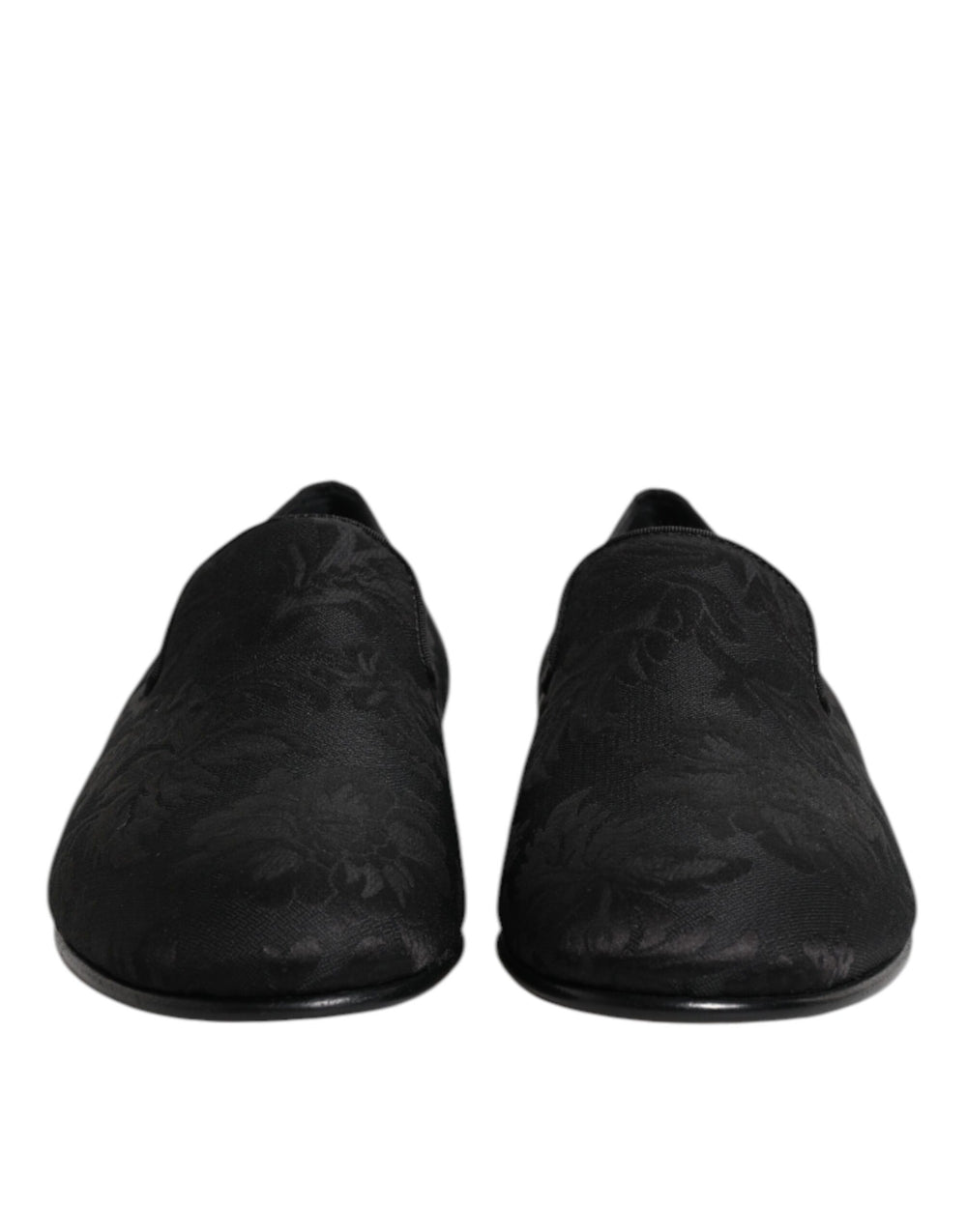 Black Floral Brocade Loafers Men Dress Shoes mens luxury fashion - Mens Edit