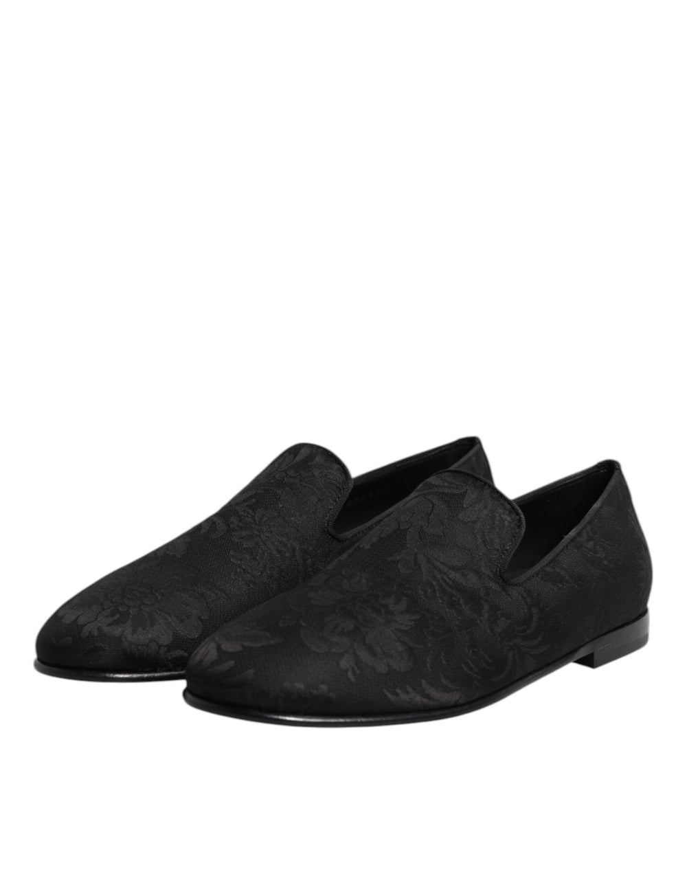 Dolce & Gabbana Floral Brocade Loafers in Black