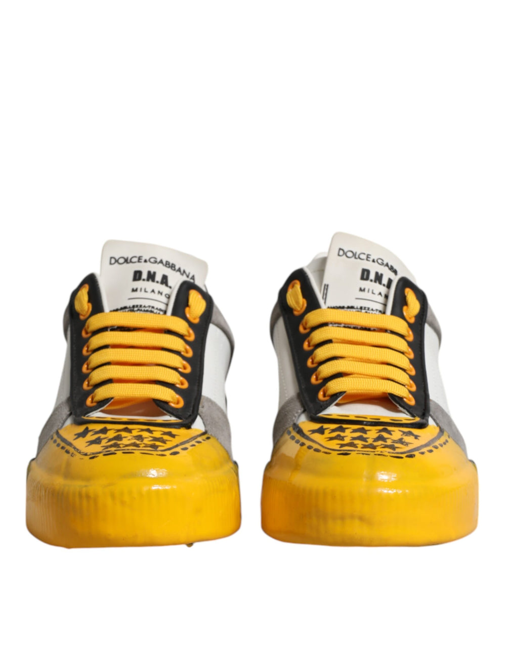 Dolce & Gabbana Calfskin Leather MIAMI Low Top Sneakers in Multicolor