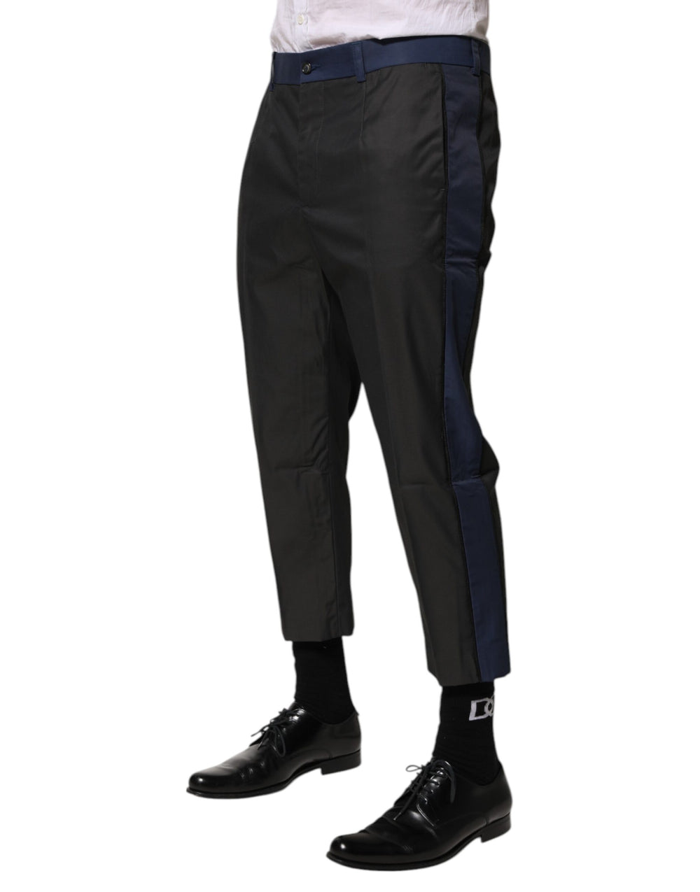 Dolce & Gabbana Cropped Chinos in Grey-Blue