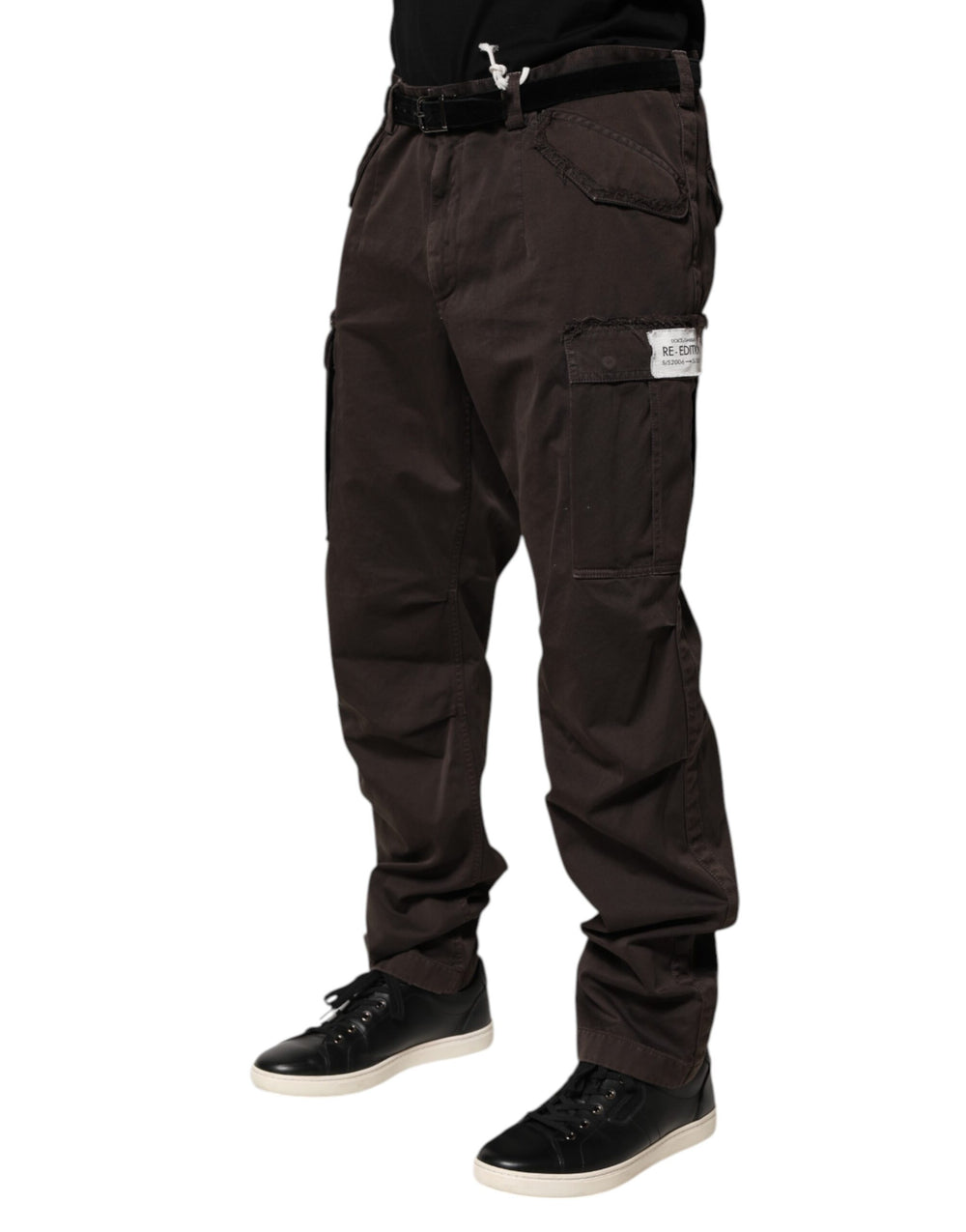 Dolce & Gabbana Cotton Stretch Cargo Trousers in Brown
