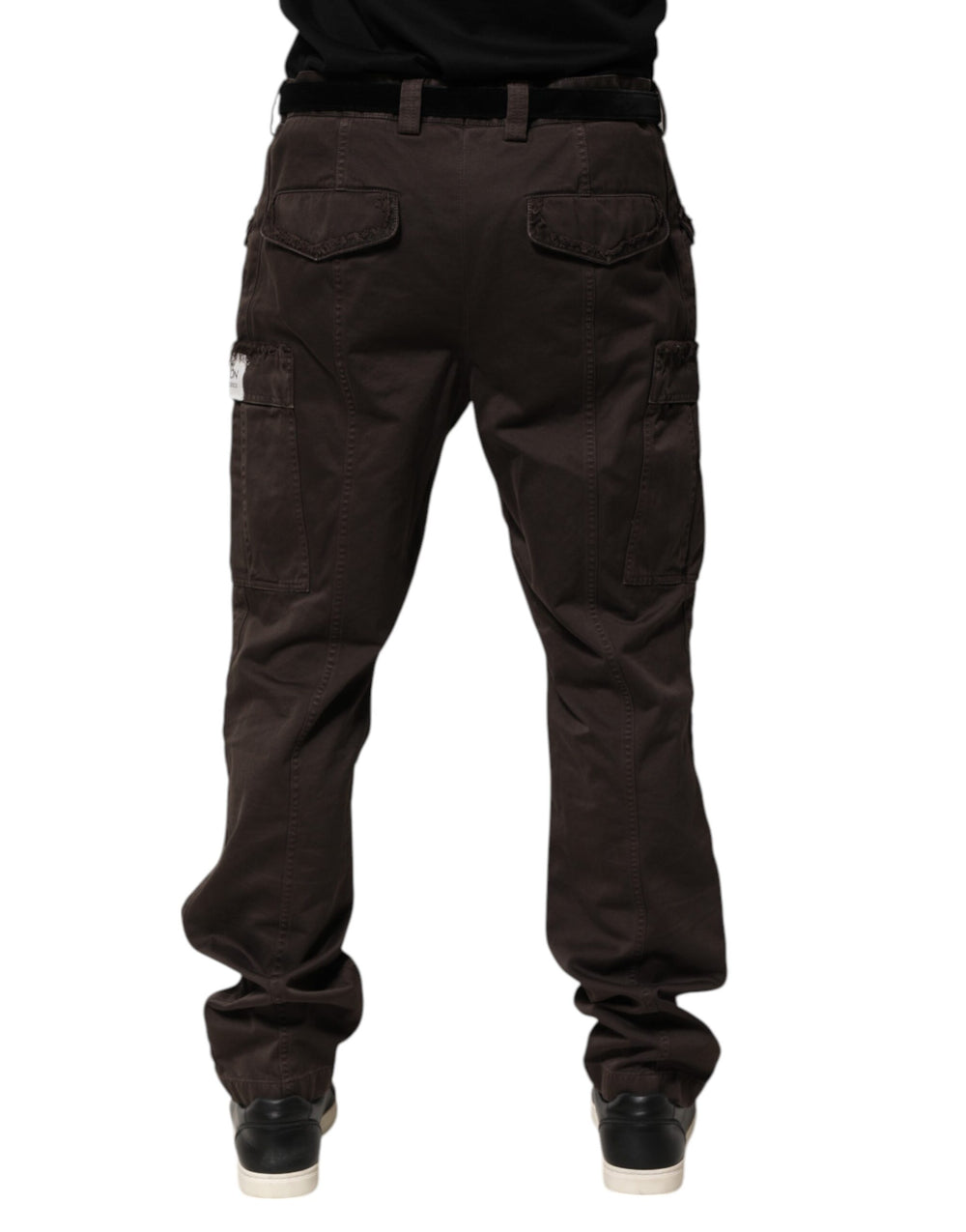 Dolce & Gabbana Cotton Stretch Cargo Trousers in Brown