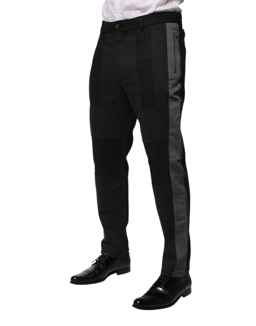 Dolce & Gabbana Παντελόνι Tapered σε Μαύρο και Γκρι