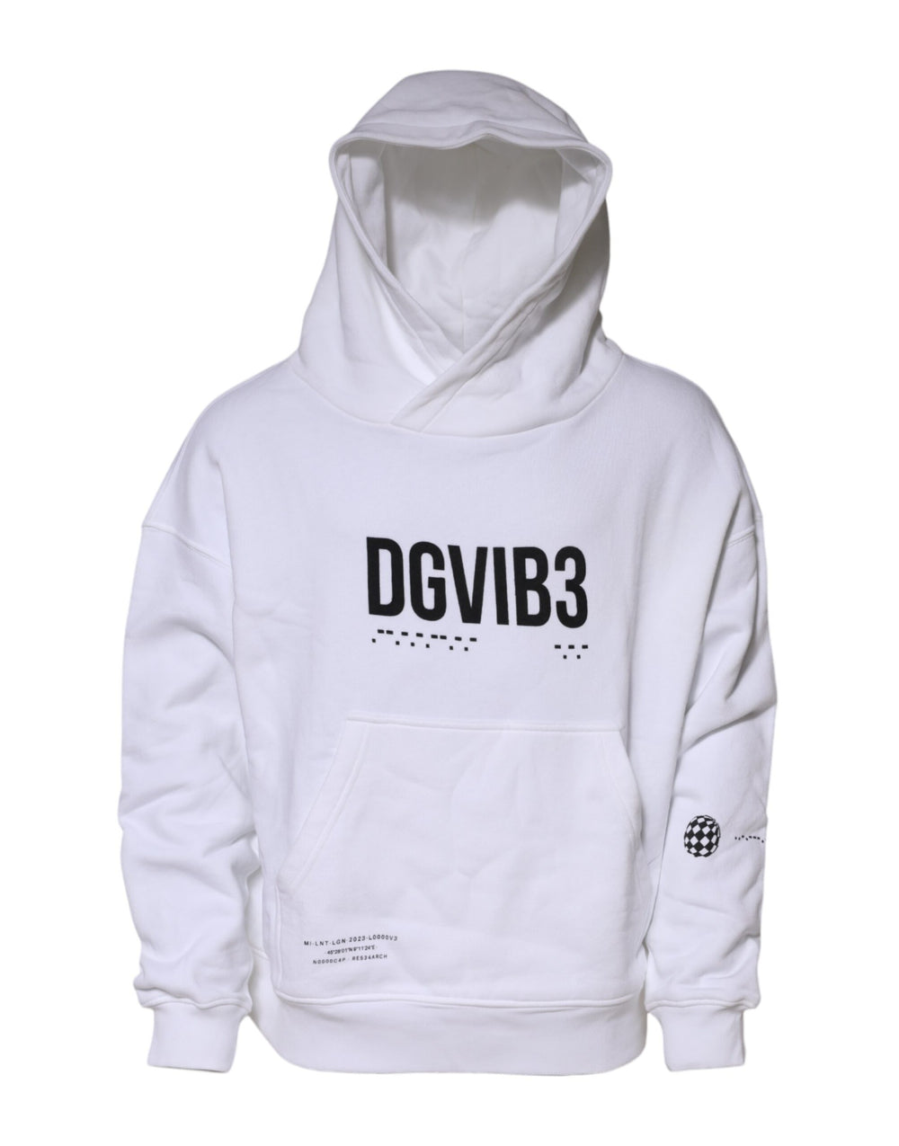 Dolce & Gabbana 100% Cotton Hooded Sweatshirt in White