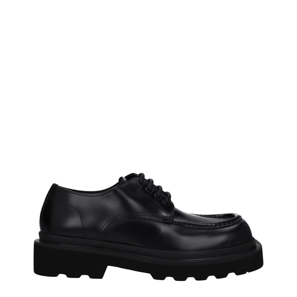 Dolce & Gabbana Leather Oxford Shoes in Black