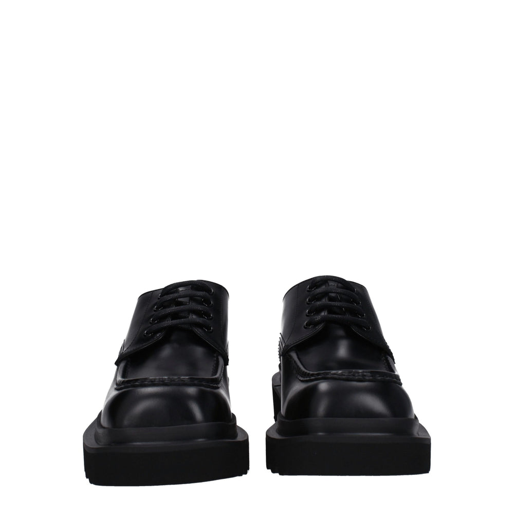 Dolce & Gabbana Leather Oxford Shoes in Black
