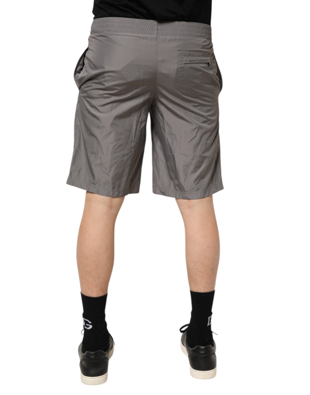 Dolce & Gabbana Nylon Swim Shorts in Light Gray