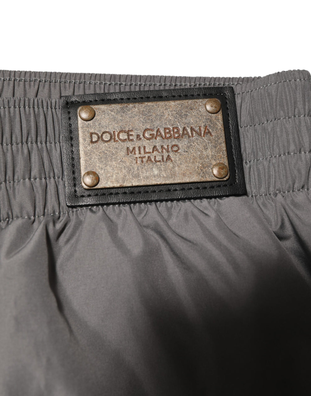 Dolce & Gabbana Nylon Swim Shorts in Light Gray