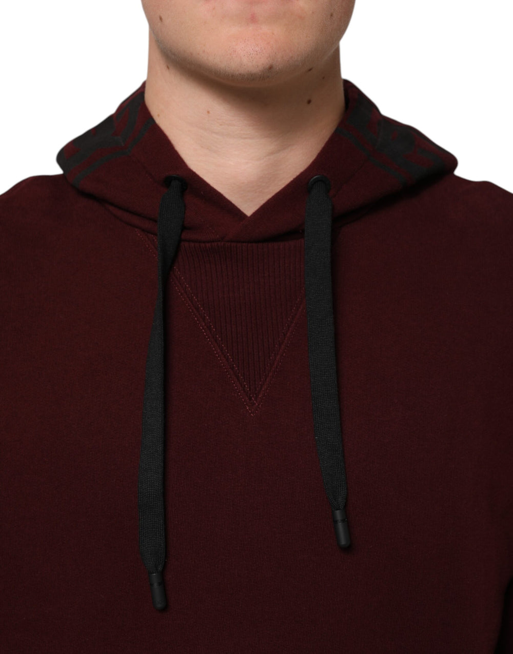 Dolce & Gabbana 100% Cotton Hoodie in Burgundy