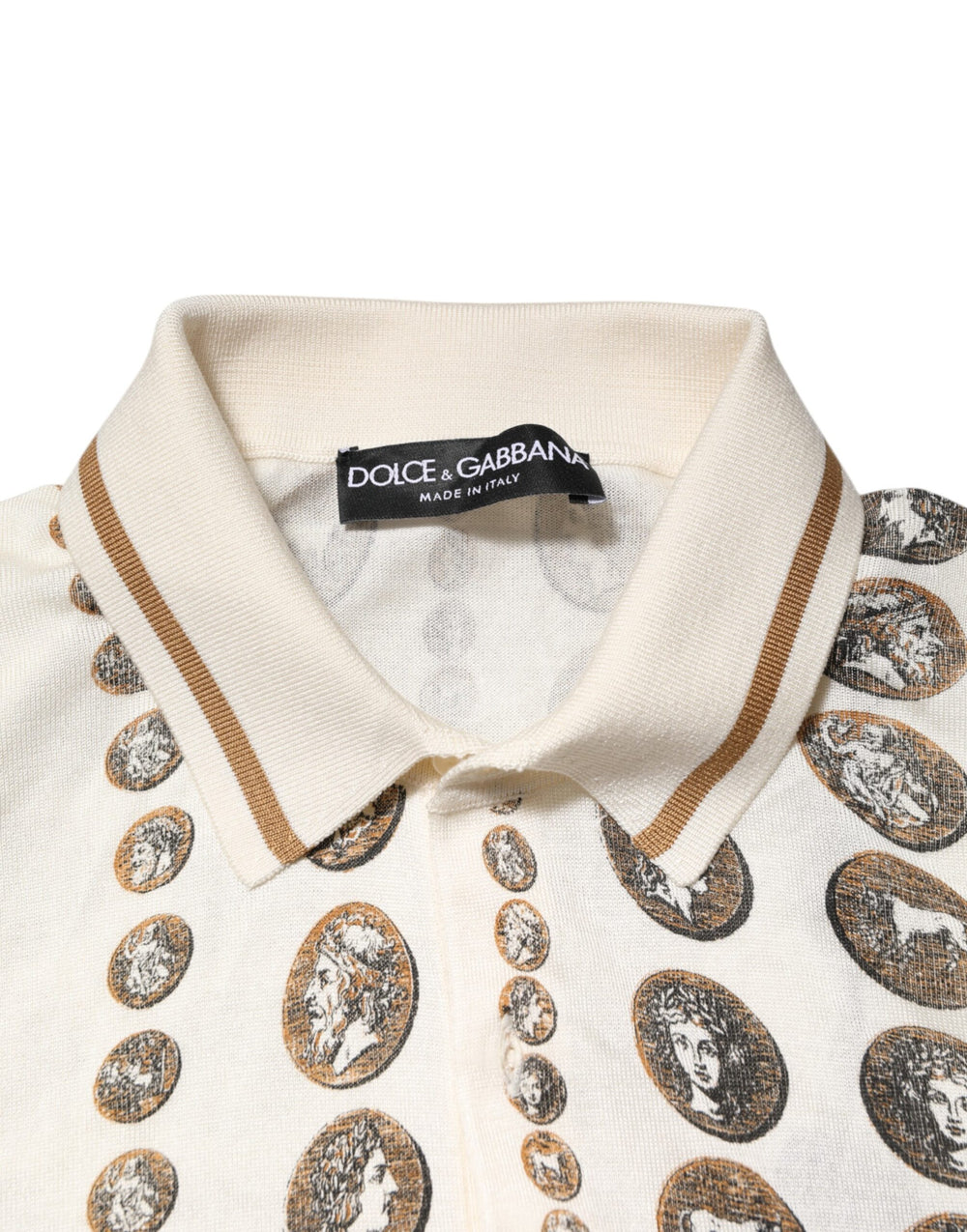 Dolce & Gabbana Polo από 100% μετάξι σε Ιβουάρ