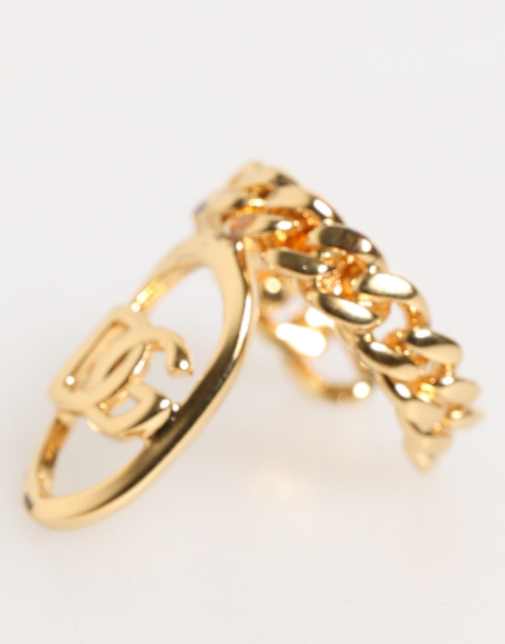 Dolce & Gabbana Brass Chain Ring in Gold