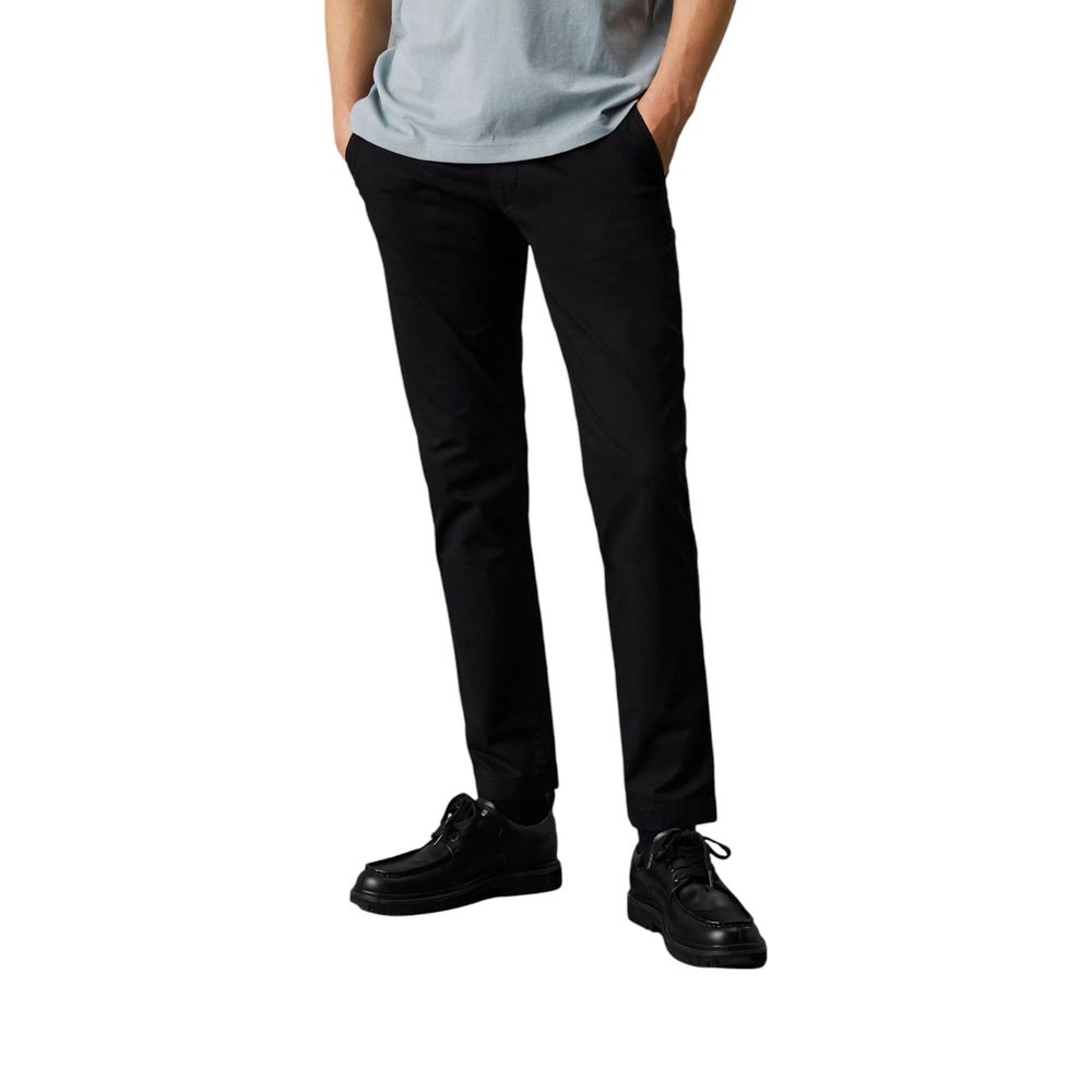 Calvin Klein Black Recycled Cotton Chino Pants
