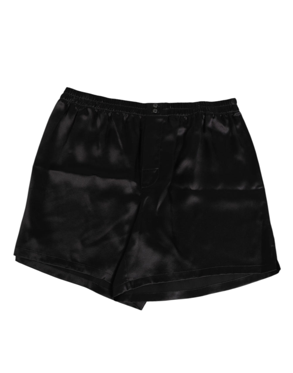 Black Silk Satin Elastic Men Boxer Short Swimwear mens luxury fashion - Mens Edit