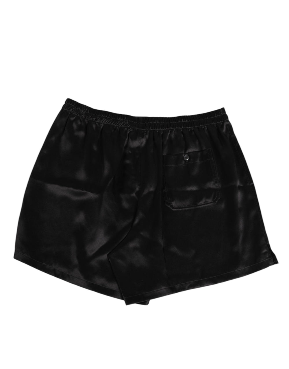 Dolce & Gabbana 100% Silk Swim Shorts in Black