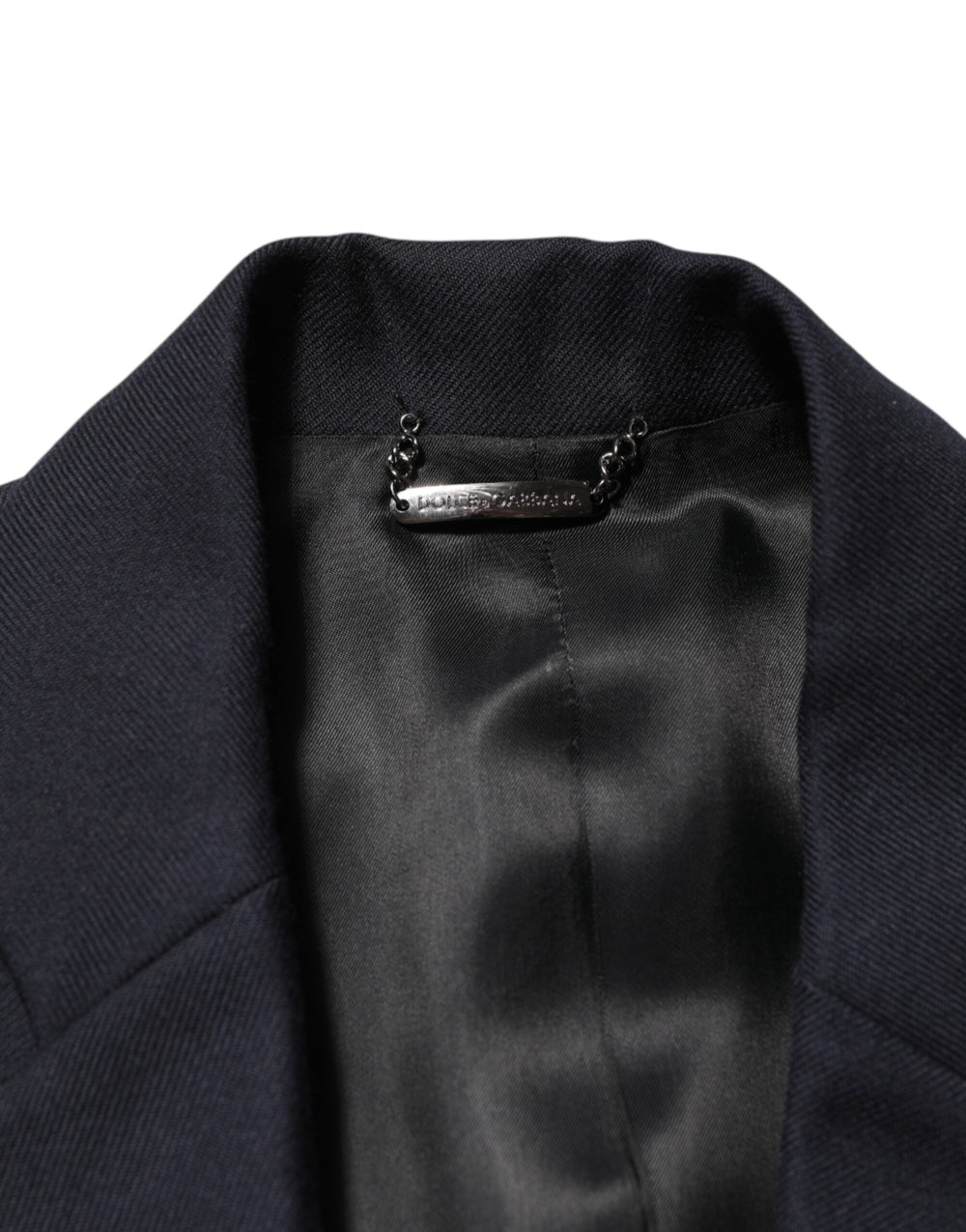 Dolce & Gabbana Virgin Wool Blazer in Dark Blue