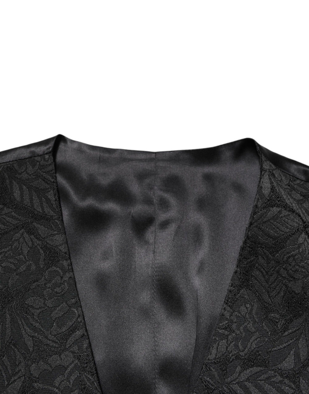 Dolce & Gabbana Three-Piece Brocade Jacquard Suit in Black