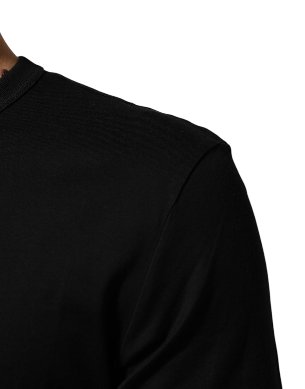 Dolce & Gabbana Cotton Velvet-Print T-Shirt in Black