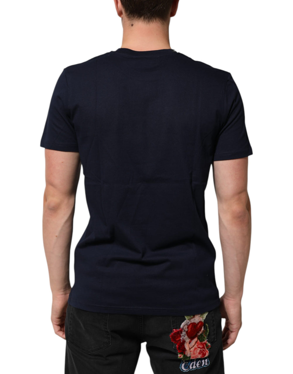 Dolce & Gabbana 100% Cotton T-shirt in Dark Blue