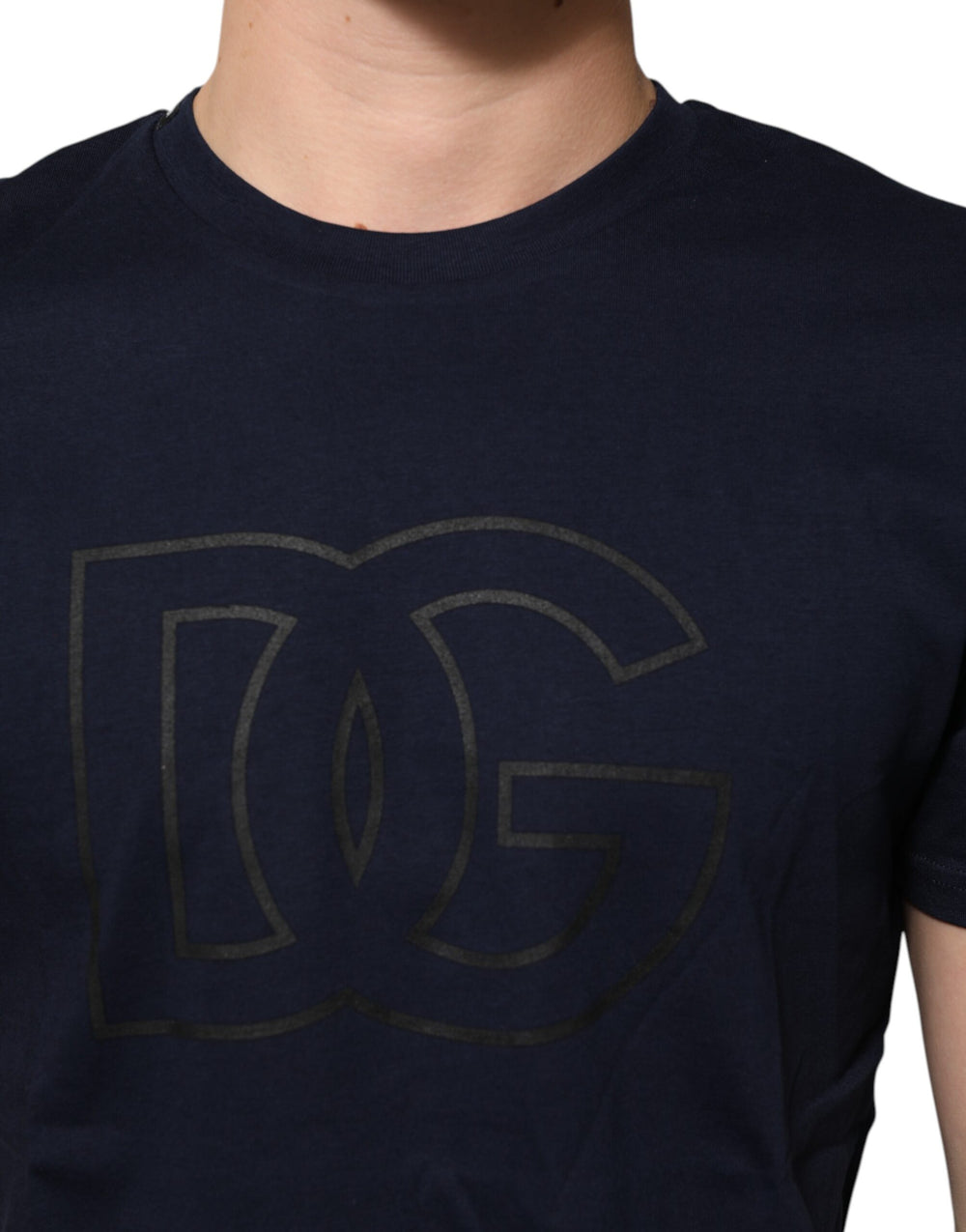 Dolce & Gabbana 100% Cotton T-shirt in Dark Blue