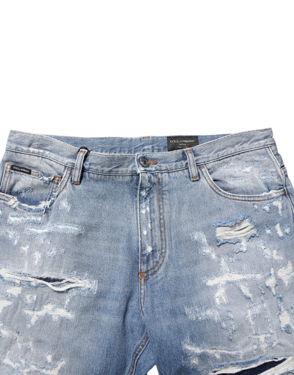 Dolce & Gabbana Distressed Denim Jeans in Blue