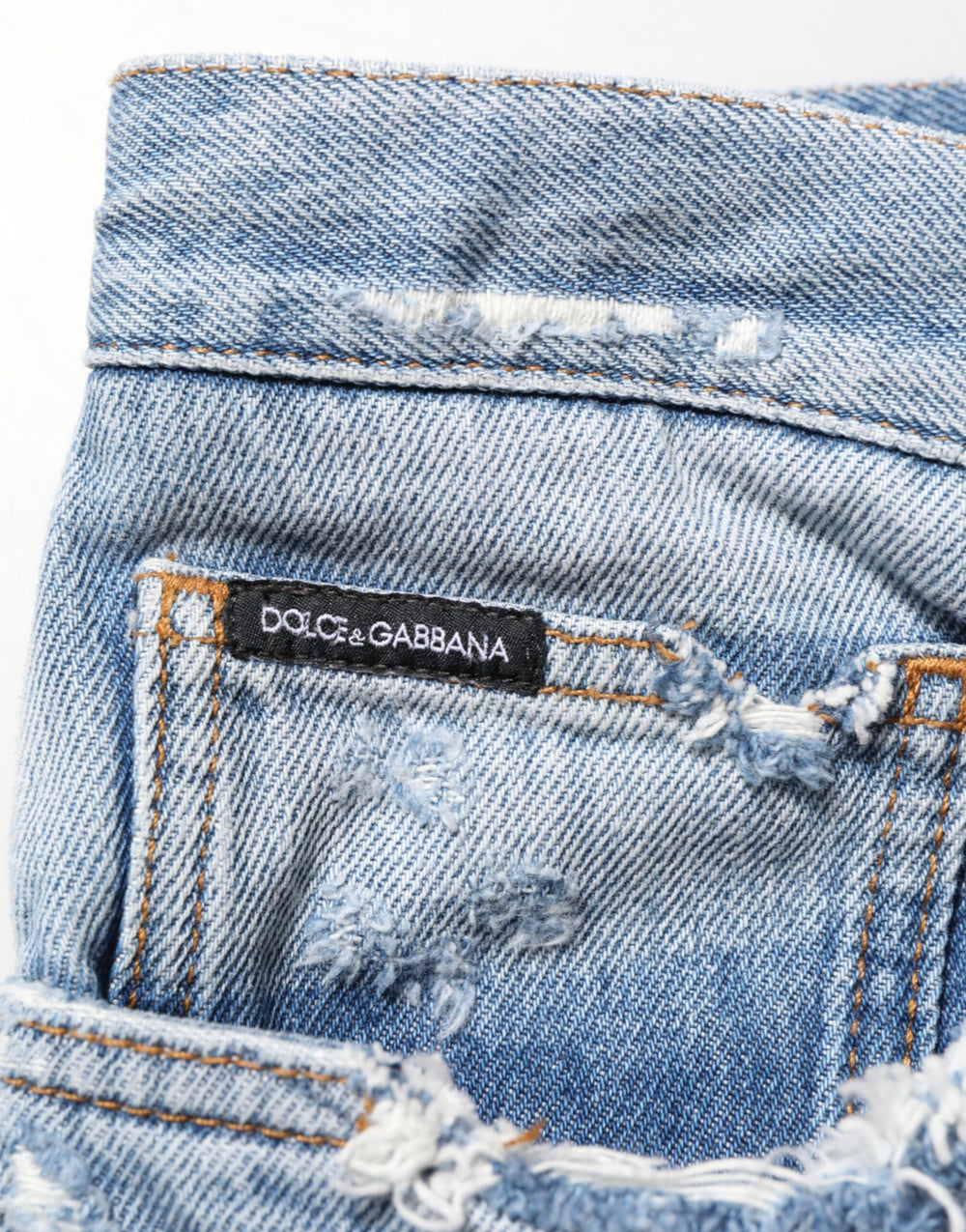 Dolce & Gabbana Distressed Denim Jeans in Blue