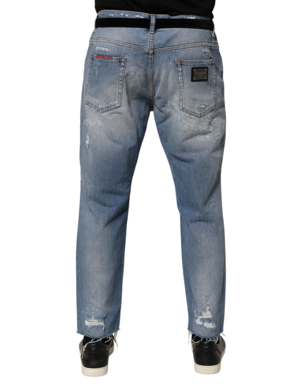 Dolce & Gabbana Distressed Denim Jeans in Blue