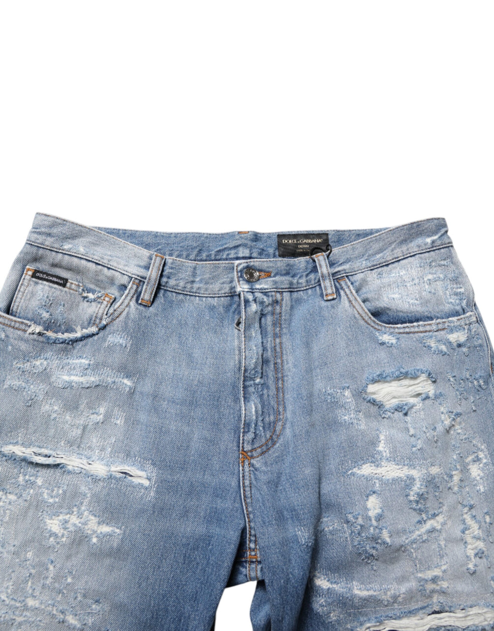 Dolce & Gabbana Distressed Denim Jeans in Blue